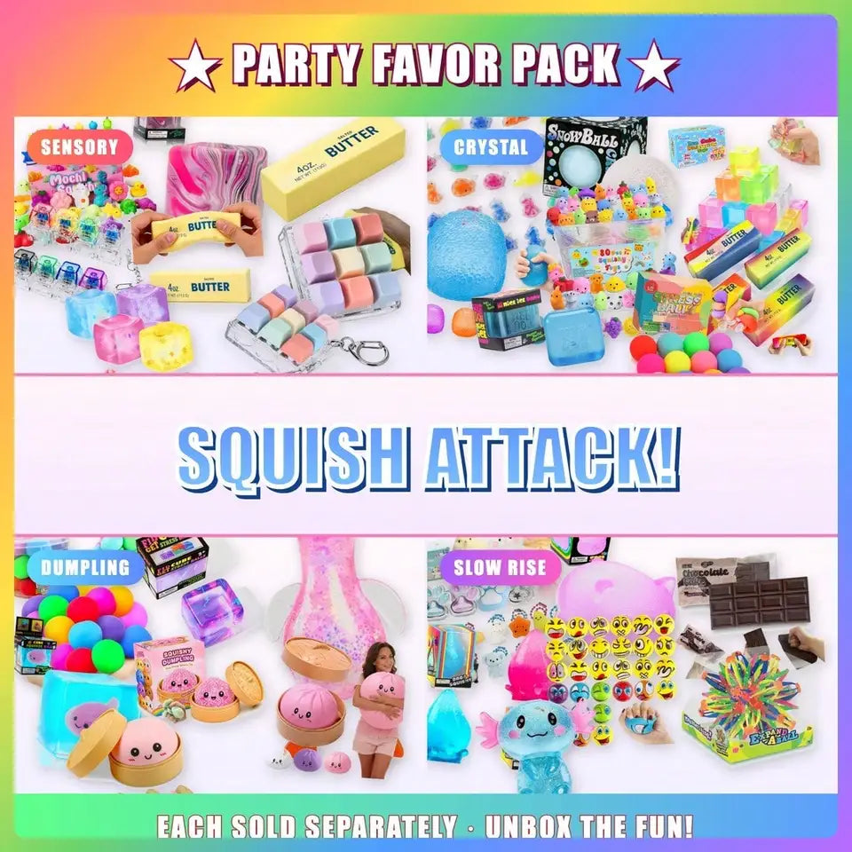 TOT 2026 Surprise Mystery Squish Box, Mixed Food & Cute Animal Soft Squeeze Anxiety Relief Toy, All Ages Collectible Surprise Holiday Gift Pack