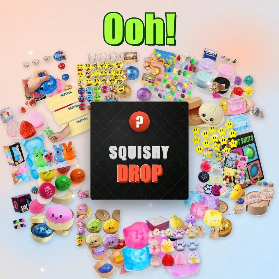 Pop Open! Rainbow Mystery Squish Blind Box - Sensory Squeeze Toy, Stress & Anxiety Relief Fidget Toy, Cute Surprise Pack For Kids Teens Adults