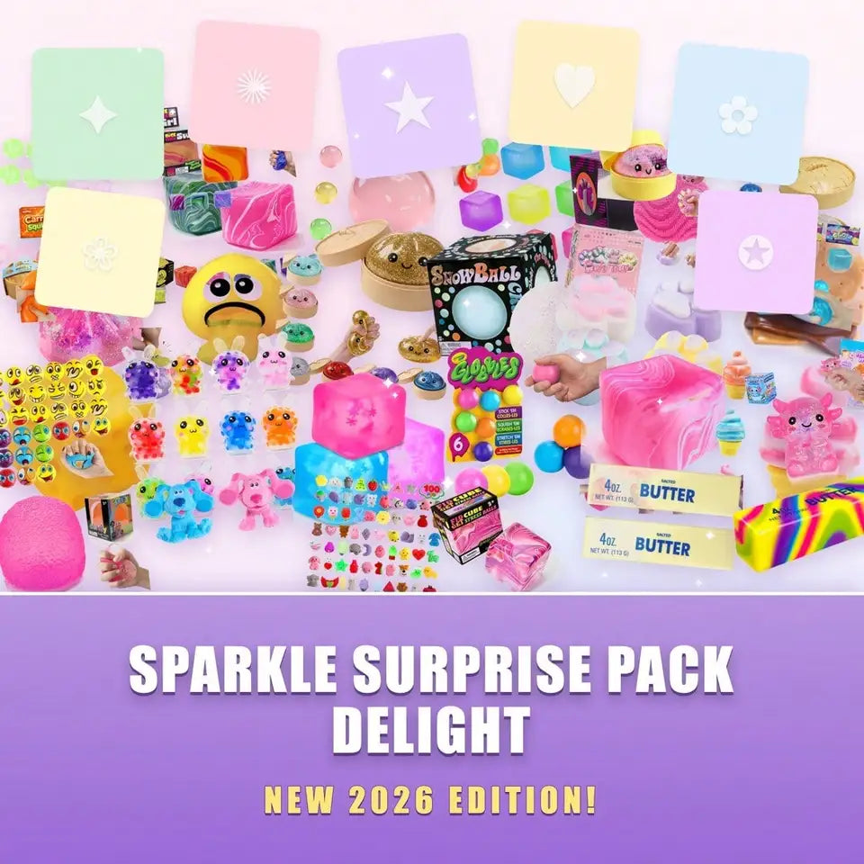 TOT 2026 Surprise Mystery Squish Box, Mixed Food & Cute Animal Soft Squeeze Anxiety Relief Toy, All Ages Collectible Surprise Holiday Gift Pack