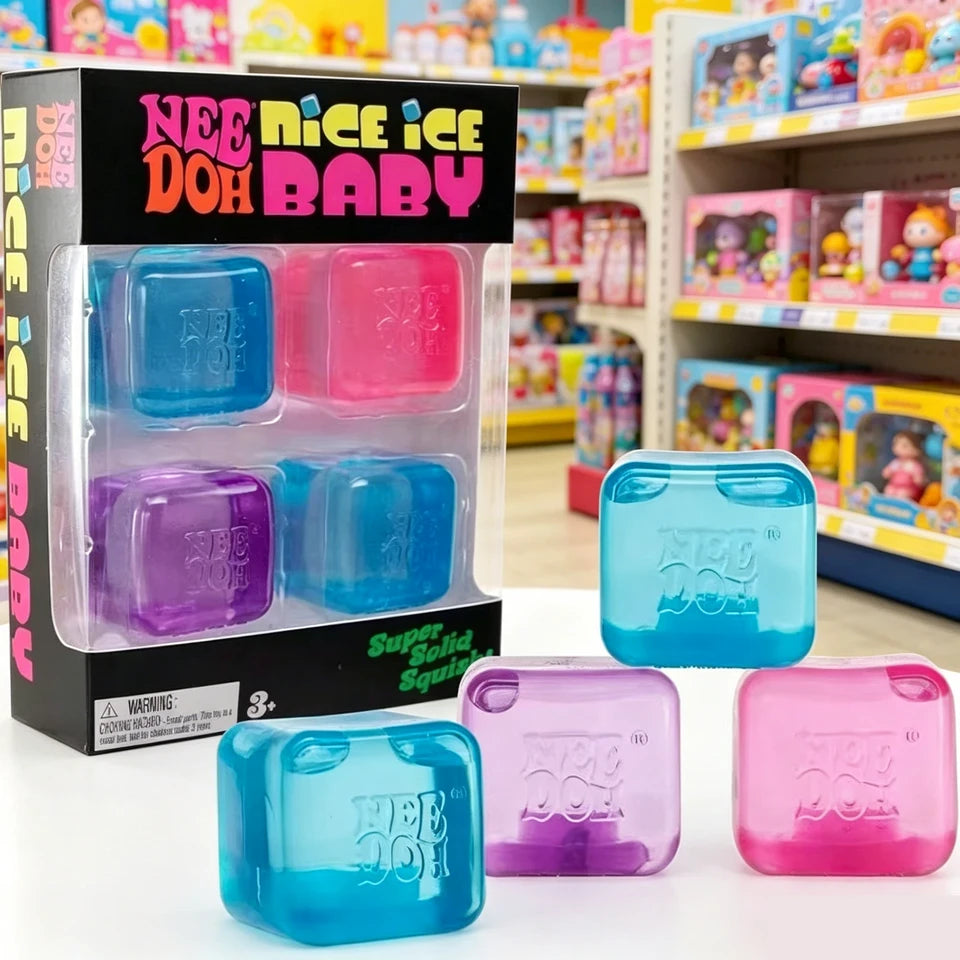 New Needoh Nice Ice Baby Shaped Sensory Toy Super Solid Squish Stress Relief Squeeze Toy For Adult Anxiety Relief Relaxation