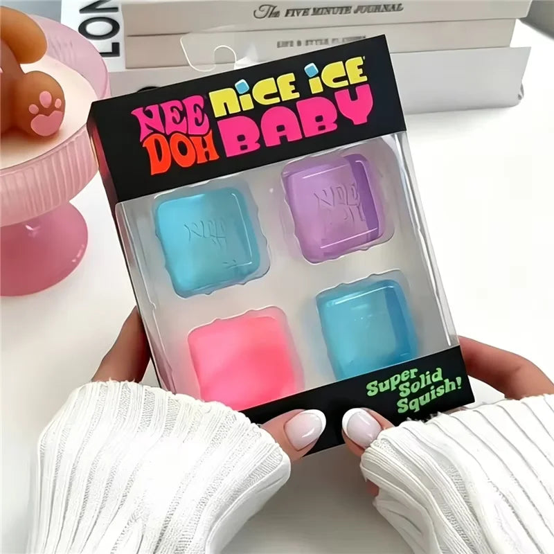 New Needoh Nice Ice Baby Shaped Sensory Toy Super Solid Squish Stress Relief Squeeze Toy For Adult Anxiety Relief Relaxation